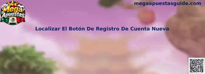 Guía visual para localizar el botón de registro de una cuenta nueva en una interfaz de juegos