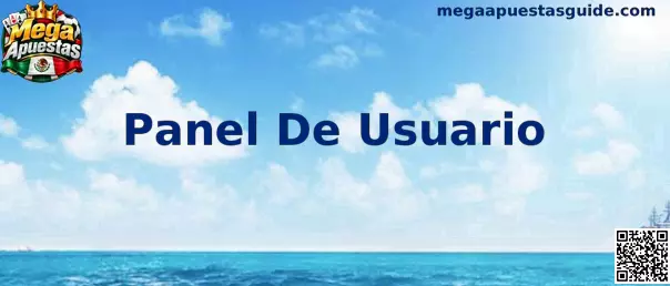 Ilustración de un Panel De Usuario de Mega Apuestas con menús de cuenta, seguridad e historial